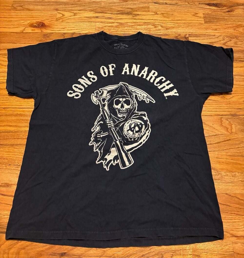 Sons Of Anarchy T-Shirt Size XL Grim Reaper Black Graphic Tee